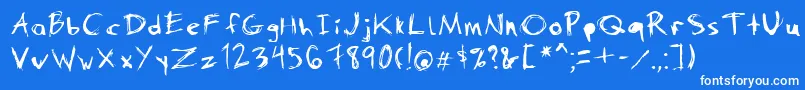 Danimal Font – White Fonts on Blue Background