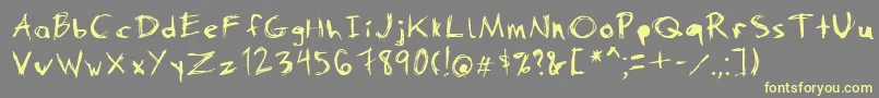 Danimal Font – Yellow Fonts on Gray Background