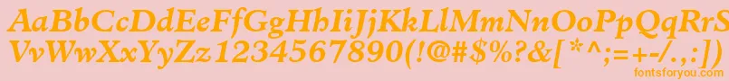 ClericSsiBoldItalic Font – Orange Fonts on Pink Background