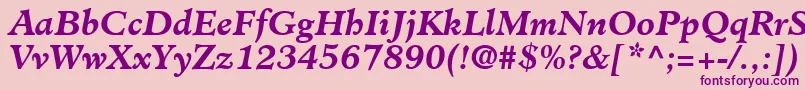ClericSsiBoldItalic Font – Purple Fonts on Pink Background