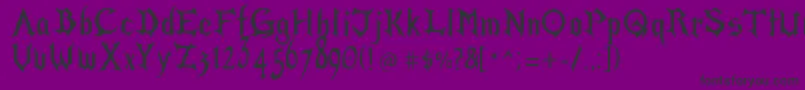 MirageFinal Font – Black Fonts on Purple Background