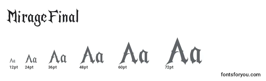 MirageFinal Font Sizes