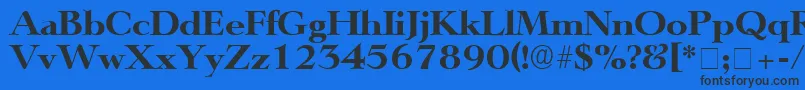 TeronoDisplaySsi Font – Black Fonts on Blue Background