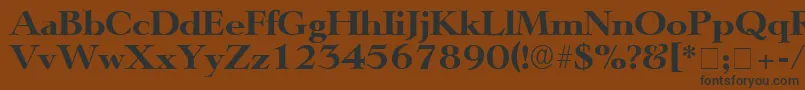 TeronoDisplaySsi Font – Black Fonts on Brown Background