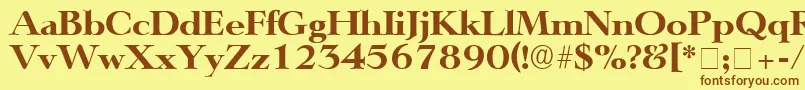 More about TeronoDisplaySsi Font TeronoDisplaySsi Font – Brown Fonts on Yellow Background