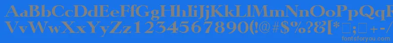 TeronoDisplaySsi Font – Gray Fonts on Blue Background