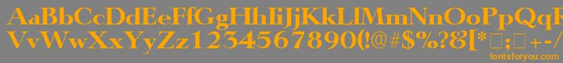 TeronoDisplaySsi Font – Orange Fonts on Gray Background