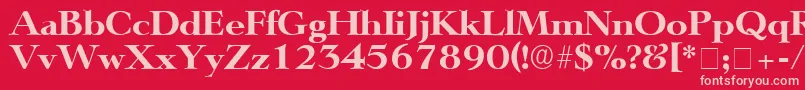 TeronoDisplaySsi Font – Pink Fonts on Red Background