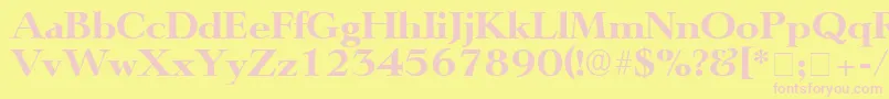 TeronoDisplaySsi Font – Pink Fonts on Yellow Background