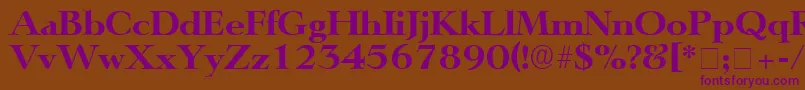 TeronoDisplaySsi Font – Purple Fonts on Brown Background