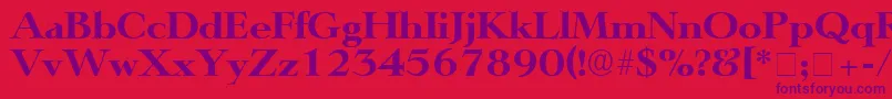 TeronoDisplaySsi Font – Purple Fonts on Red Background