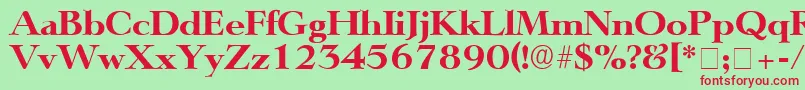 fuente TeronoDisplaySsi – Fuentes Rojas Sobre Fondo Verde