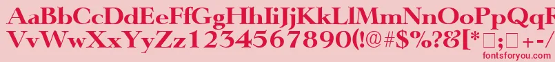 TeronoDisplaySsi Font – Red Fonts on Pink Background