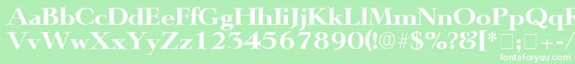 TeronoDisplaySsi Font – White Fonts on Green Background