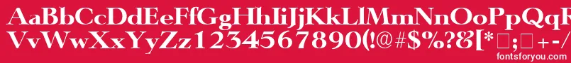 TeronoDisplaySsi Font – White Fonts on Red Background