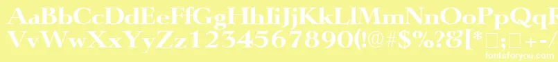 TeronoDisplaySsi Font – White Fonts on Yellow Background