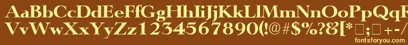 TeronoDisplaySsi Font – Yellow Fonts on Brown Background