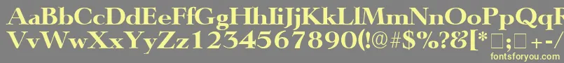 TeronoDisplaySsi Font – Yellow Fonts on Gray Background