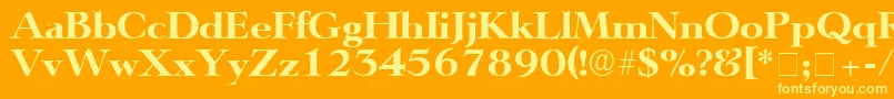 More about TeronoDisplaySsi Font TeronoDisplaySsi Font – Yellow Fonts on Orange Background