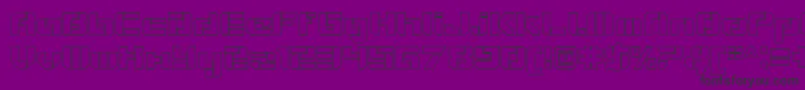 VideotechOpenoutline Font – Black Fonts on Purple Background