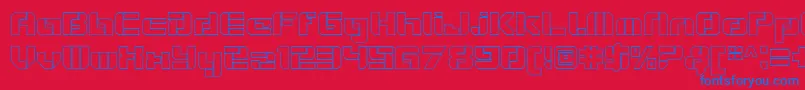 fuente VideotechOpenoutline – Fuentes Azules Sobre Fondo Rojo