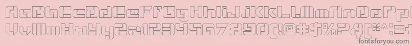 VideotechOpenoutline Font – Gray Fonts on Pink Background