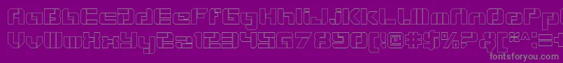 VideotechOpenoutline Font – Gray Fonts on Purple Background