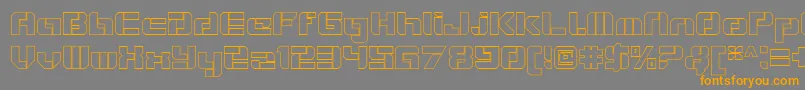 VideotechOpenoutline Font – Orange Fonts on Gray Background