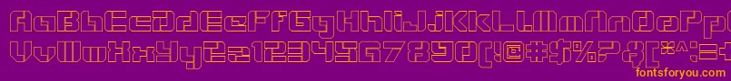 More about VideotechOpenoutline Font VideotechOpenoutline Font – Orange Fonts on Purple Background