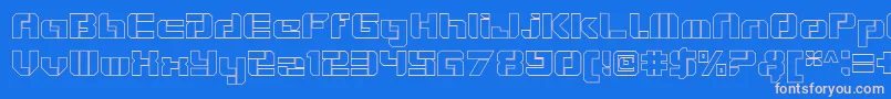 fuente VideotechOpenoutline – Fuentes Rosadas Sobre Fondo Azul