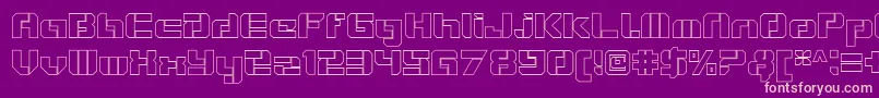 VideotechOpenoutline Font – Pink Fonts on Purple Background