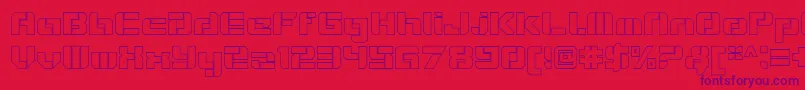 VideotechOpenoutline Font – Purple Fonts on Red Background