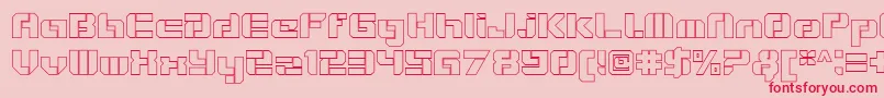 VideotechOpenoutline Font – Red Fonts on Pink Background