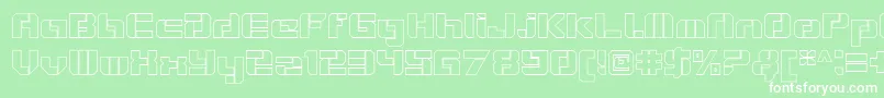 VideotechOpenoutline Font – White Fonts on Green Background