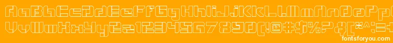 VideotechOpenoutline Font – White Fonts on Orange Background