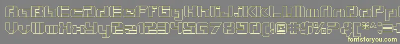 VideotechOpenoutline Font – Yellow Fonts on Gray Background