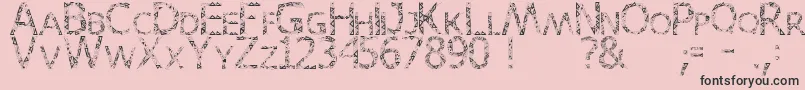 Karora Font – Black Fonts on Pink Background
