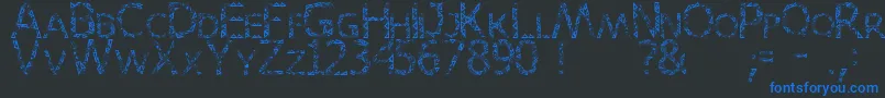 Karora Font – Blue Fonts on Black Background