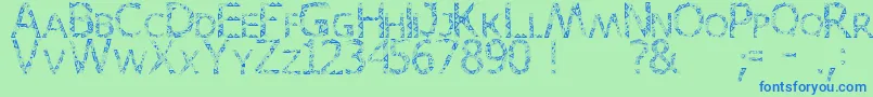 Karora Font – Blue Fonts on Green Background