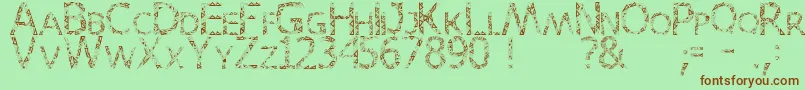 Karora Font – Brown Fonts on Green Background