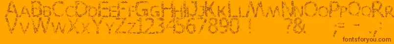 Karora Font – Brown Fonts on Orange Background