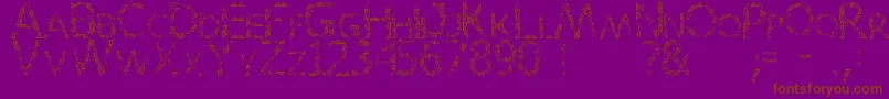 Karora Font – Brown Fonts on Purple Background