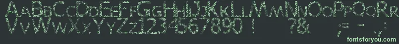 Karora-fontti – vihreät fontit mustalla taustalla