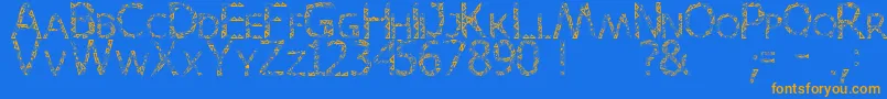 Karora Font – Orange Fonts on Blue Background