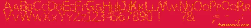 Karora Font – Orange Fonts on Red Background