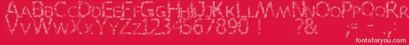 Karora Font – Pink Fonts on Red Background