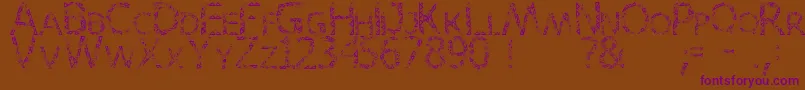 Karora Font – Purple Fonts on Brown Background