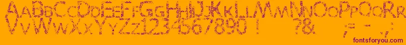 Karora Font – Purple Fonts on Orange Background