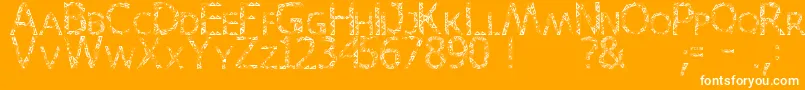 Karora Font – White Fonts on Orange Background