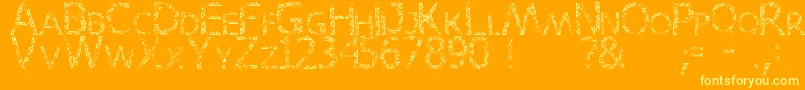 Karora Font – Yellow Fonts on Orange Background